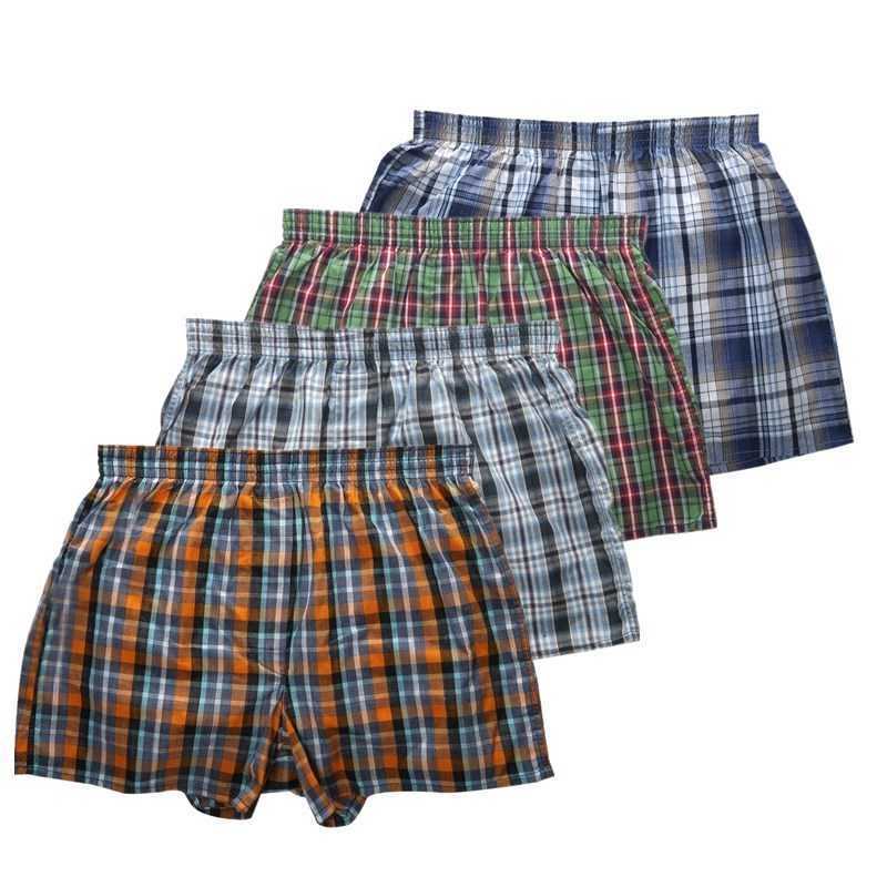 2025 New Classic Plaid Underpants Men Arrow Pants Casual Fashion Brand Boxer Mens Cotton Boxers 4pcs Men's Shorts Underwear D260918