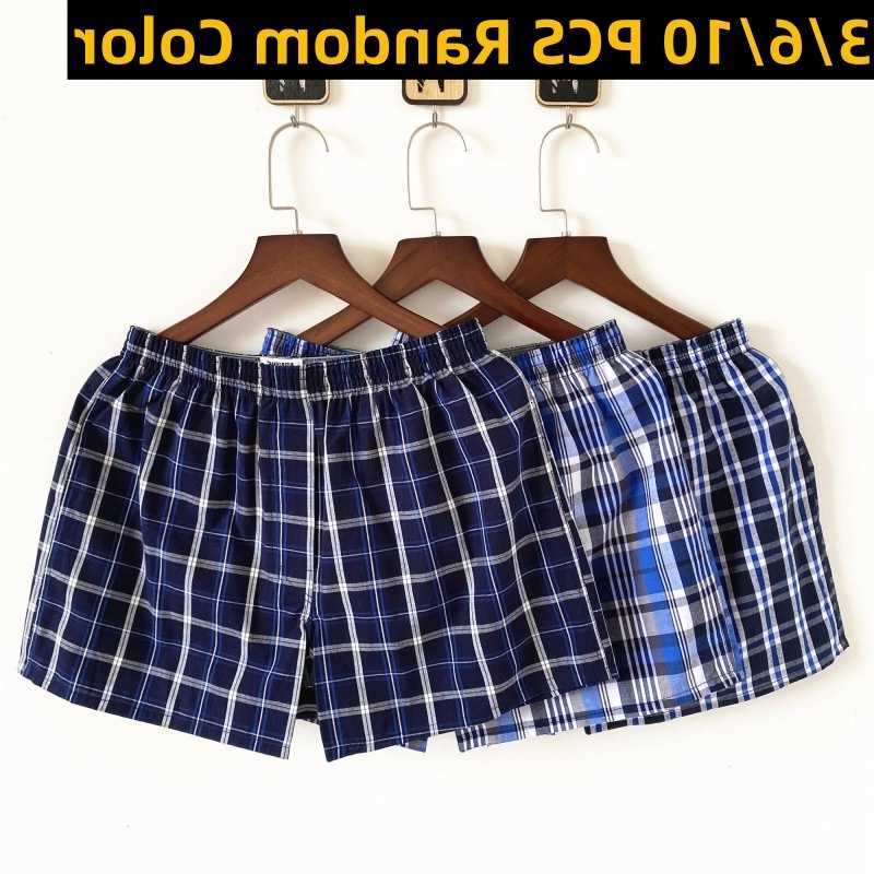 3-10PCS Men's Underwear Boxers Underpants Large Size Shorts Cotton Mens Aro Pants Pajama Sleeping Arrow Pants Soft Pure Cotton Boxer Shorts D26