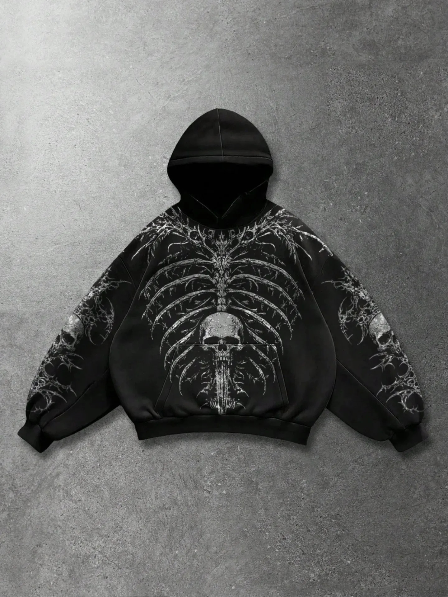 Y2k gothic dark skull hoodies men oversized sweatshirt couples punk tops streetwear goth harajuku women clothing 260918