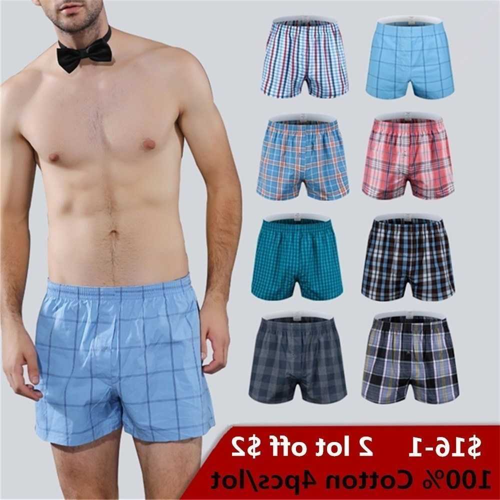 Classic Plaid Men's Boxers Underpants Cotton Mens Underwear Trunks Woven Homme Arrow Panties Boxer with Elastic Waistband Shorts Loose men D260