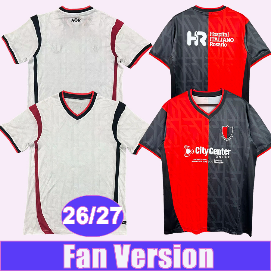 26 27 Newell's Old Boys Mens Soccer Jerseys ALEJO MONTERO COCCARO Short Sleeves Away Football Shirts Adult Uniforms
