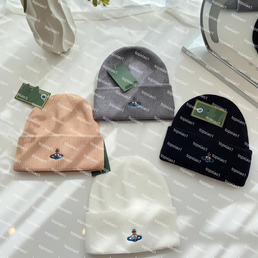 viviane beanies designer vivinne cold hat designer viviane knitted hat women vw designer beanie men vivi beanie women Orb Embroidered Ribbed Beanie