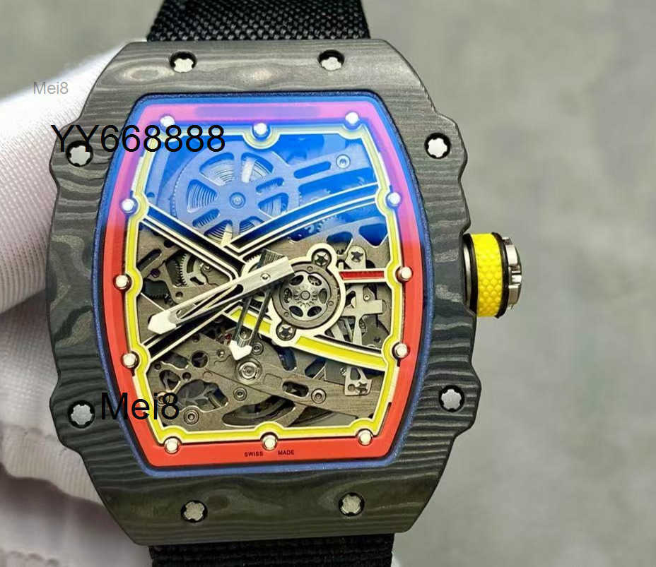 Mens watches high quality designer watch Luxury Automatic Mechanical watch Rmm6702 Tourbillon Movement 38X47X78mm sapphire crystal mirror ceramic ca