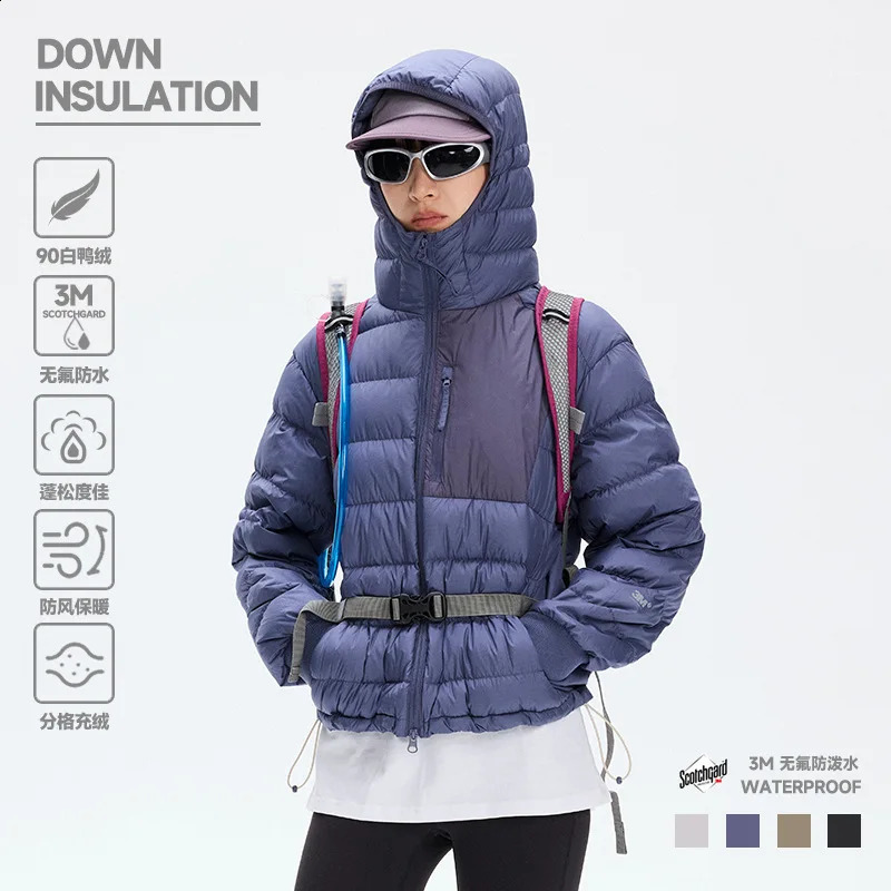 Waterproof Lightweight Hooded 90% White Down Jackets For Men Winter Portable Traveling Down Coats Men Outerwear JK-053 260917