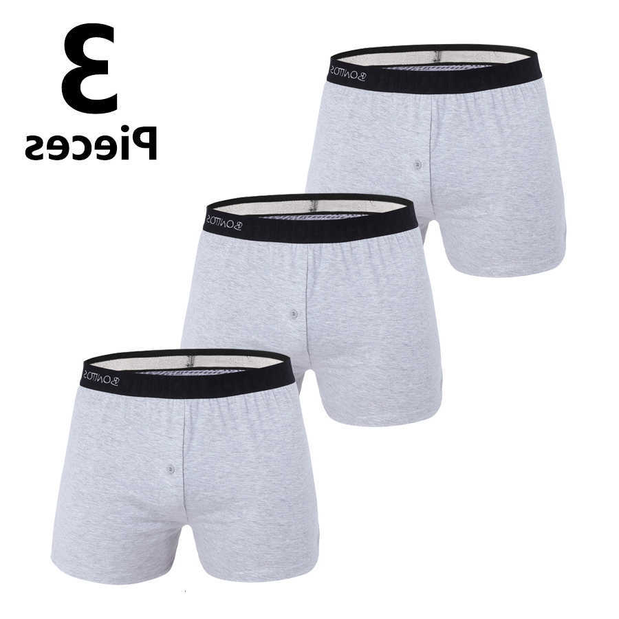 Underwear Underpants 3pcs Front Open for Man Reflective Cotton Men's Panties Sexy Boxers Loose Underpants Mens Boxer Shorts Beach Trunks D26091