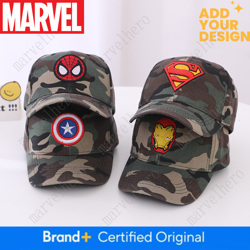 Children S Spring And Autumn New Baby Camouflage Marvel Series Cartoon Sun Hat Spider Man Baseball Cap