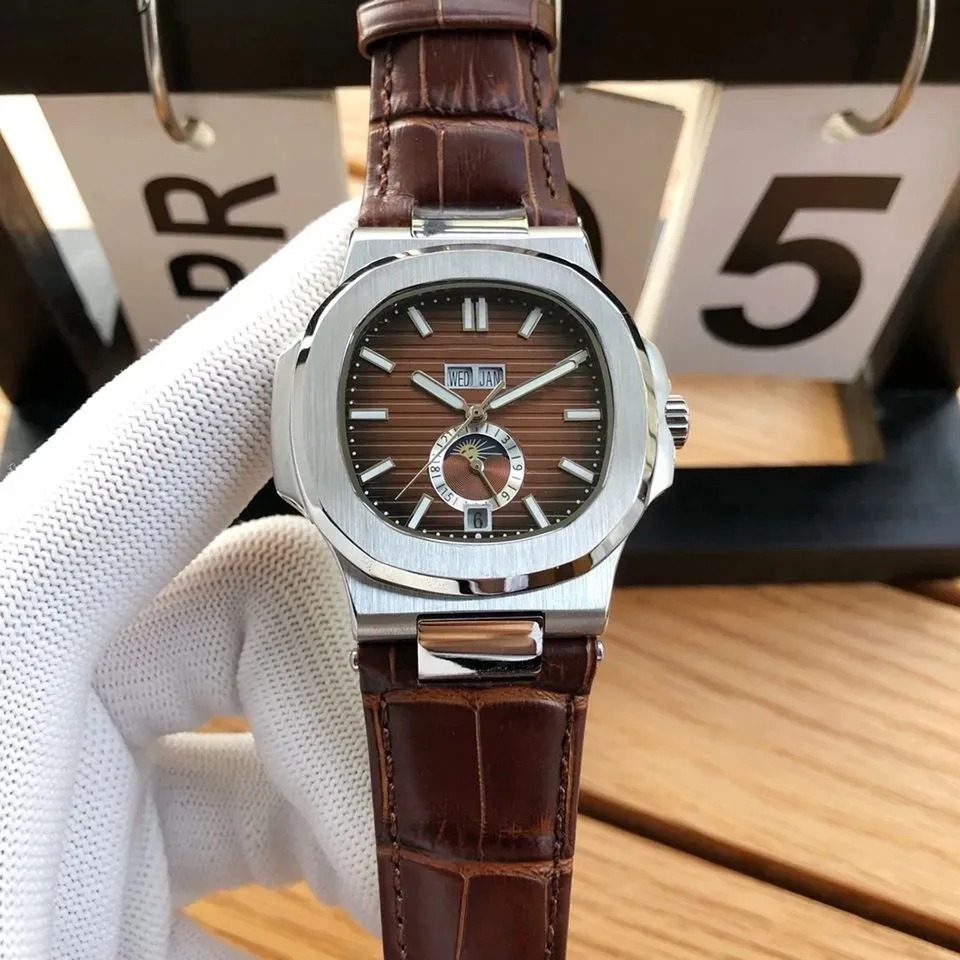 U1 Top AAA Mens Fashion Watch Luxury Designer Men Watch 5726 Perpetual Calendar Automatic Mechanical Movement Strap Stainless Steel Montre de Luxe r