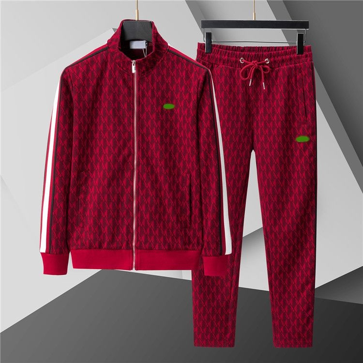Popular Designer Mens Clothing Jacquard Cardigan Grid Jogging Hoodie Casual Autumn Winter Trendy Embroidery Crocodile Jacket Pant Men Zip Up Sports