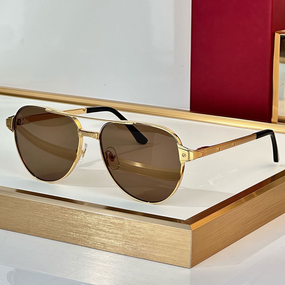Mens Pilot Sunglasses womens luxury designer sunglasses CT0425S fashion personality business sunglasses high quality oversized metal frame with box