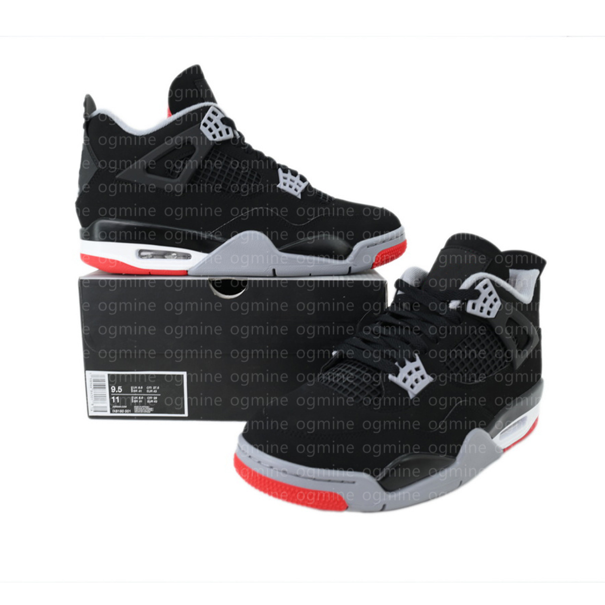 Designer Top quality 2026 Bred 4s 4 Basketball Shoes Men Trainers Sports Sneakers IX8180-001