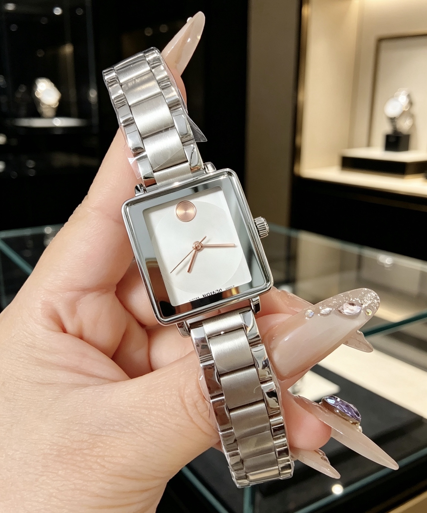 Luxury Womens MOVADOity Square Watch Designer Watches Quartz Movement Steel Bracelet Sapphire Glass Waterproof women Wristwatches #768
