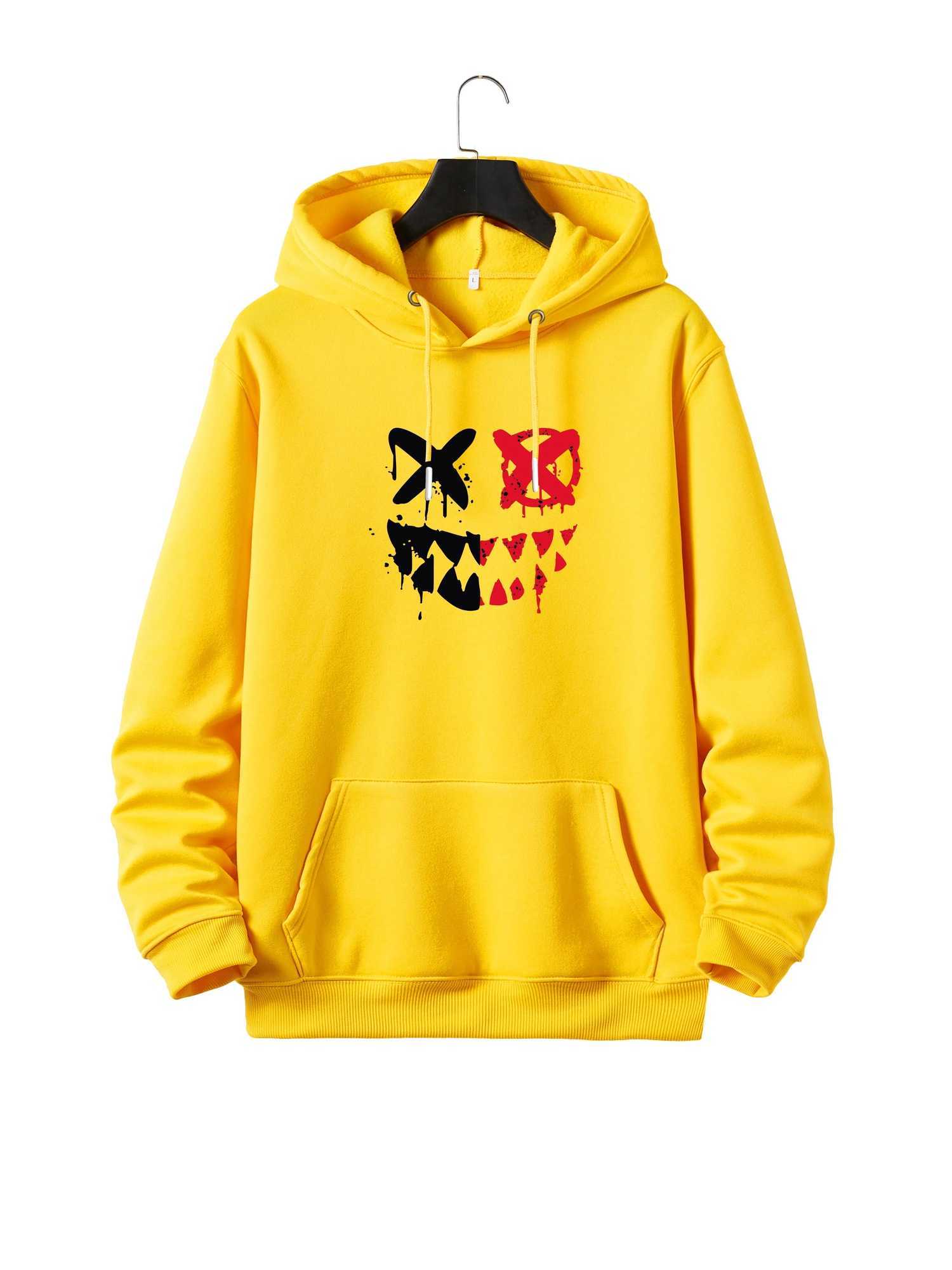 Plus-size men's printed hoodies for autumn and winter sporty jogging sweatshirts trendy street style clothing for couples. S260918EUO0