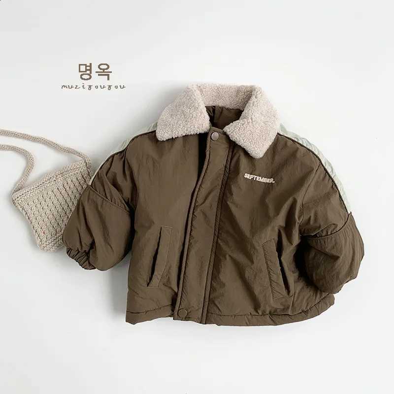 2024 Autumn Winter Fashion Warm Tops Boys And Girls Thickened Clothes Children Outerwear Casual Jackets 1 To 6 Years Kids CoatsQ260917