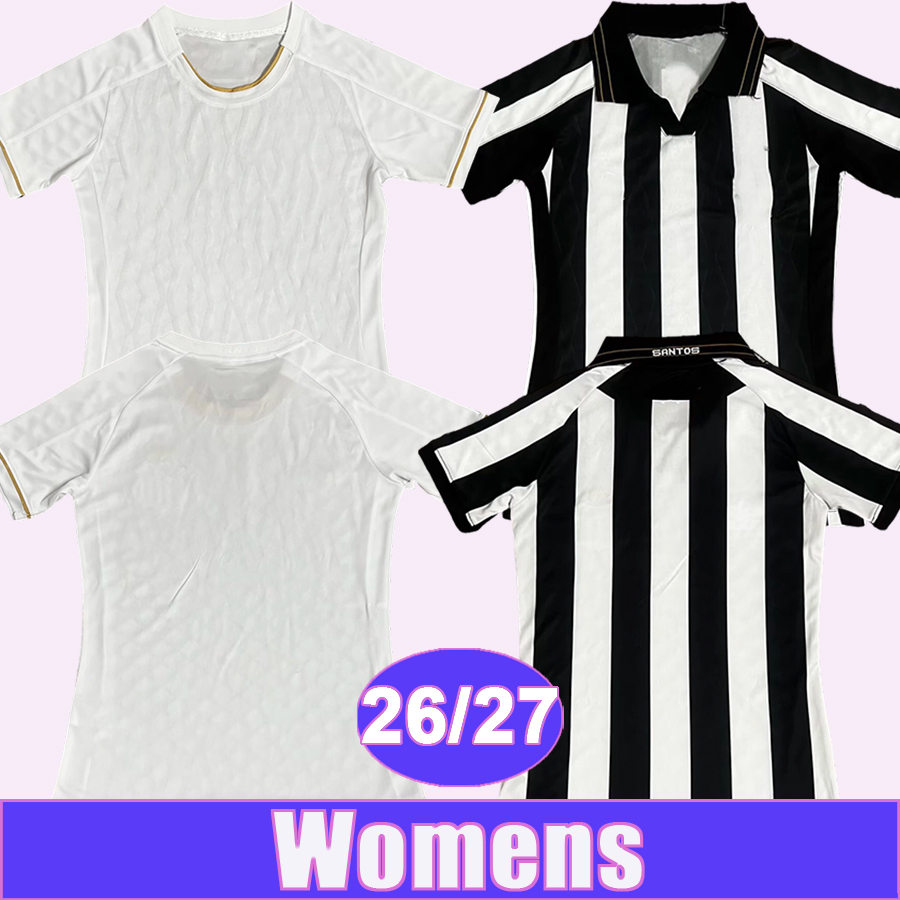 26 27 Santos Womens Soccer Jerseys RONY THACIANO MOISES NADSON NEYMAR JR Home Away Football Shirts Short Sleeve Uniforms