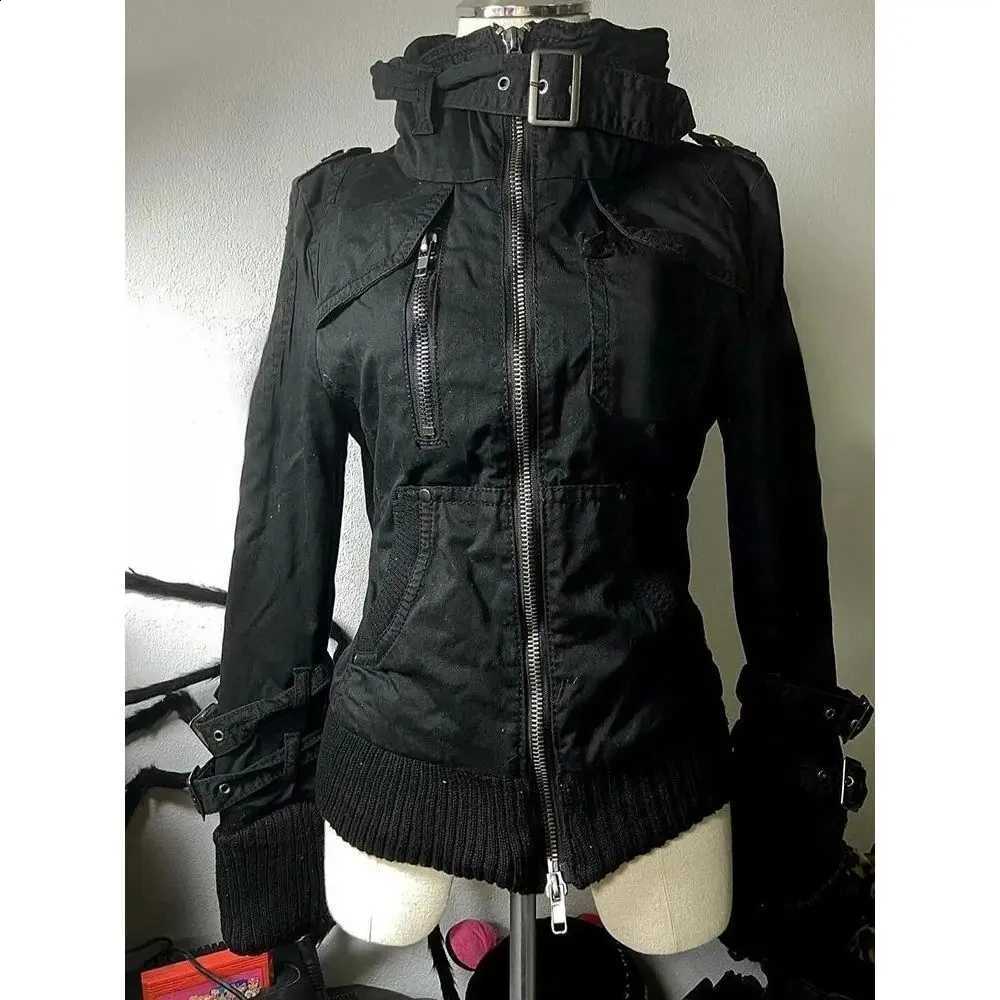 with American Vintage Slim Jackets Hooded Women Casual 2025 Winter Safari Coats Retro Clothing Button Warm Tops Elegant Hooded H2609171