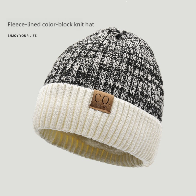 Korean-Style Knitted Beanie, Thickened Winter, New Trendy Design, Unisex, Suitable For Couples, Outdoor Snow And Windproof Hat