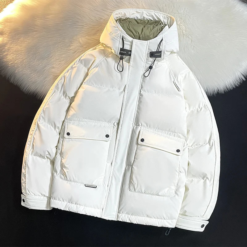 Winter Hiking Down Coats for Men Fashion All-match Hooded Outerwear Comfortable Warm Camping Down Jacket Outdoor Windproof 260917