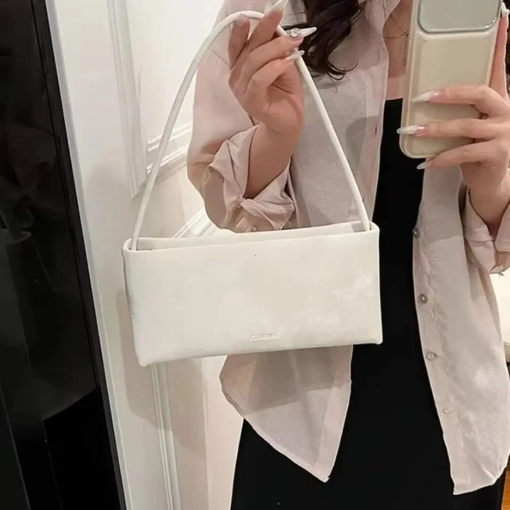 Small Crossbody Handbag Square Shape n Underarm Style Square Underarm Bag PU Leather Trendy n Shoulder Bag Daily Use 260917