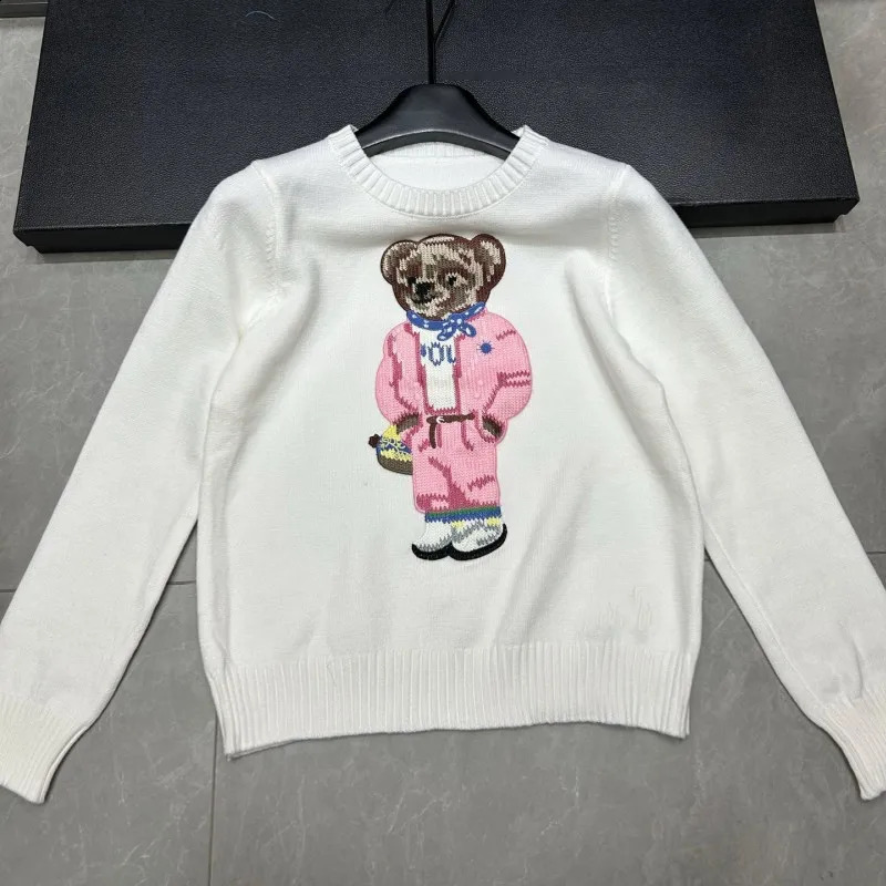 Arrival European Elegant Bear n Ladies Knit Sweater Pullover Knitted Tops Knitwear Women Clothes Jumper 260917