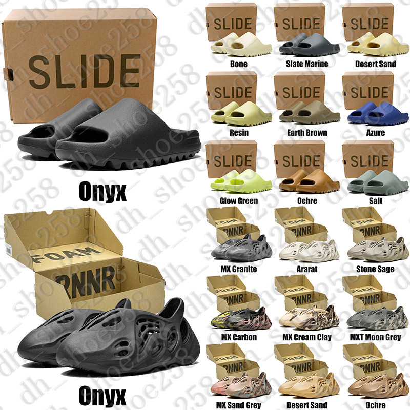 Free Shipping With Box Designer foam runners foamrunners sandals women slides clogs heels slippers sliders claquette shoes for mens d h gate womens