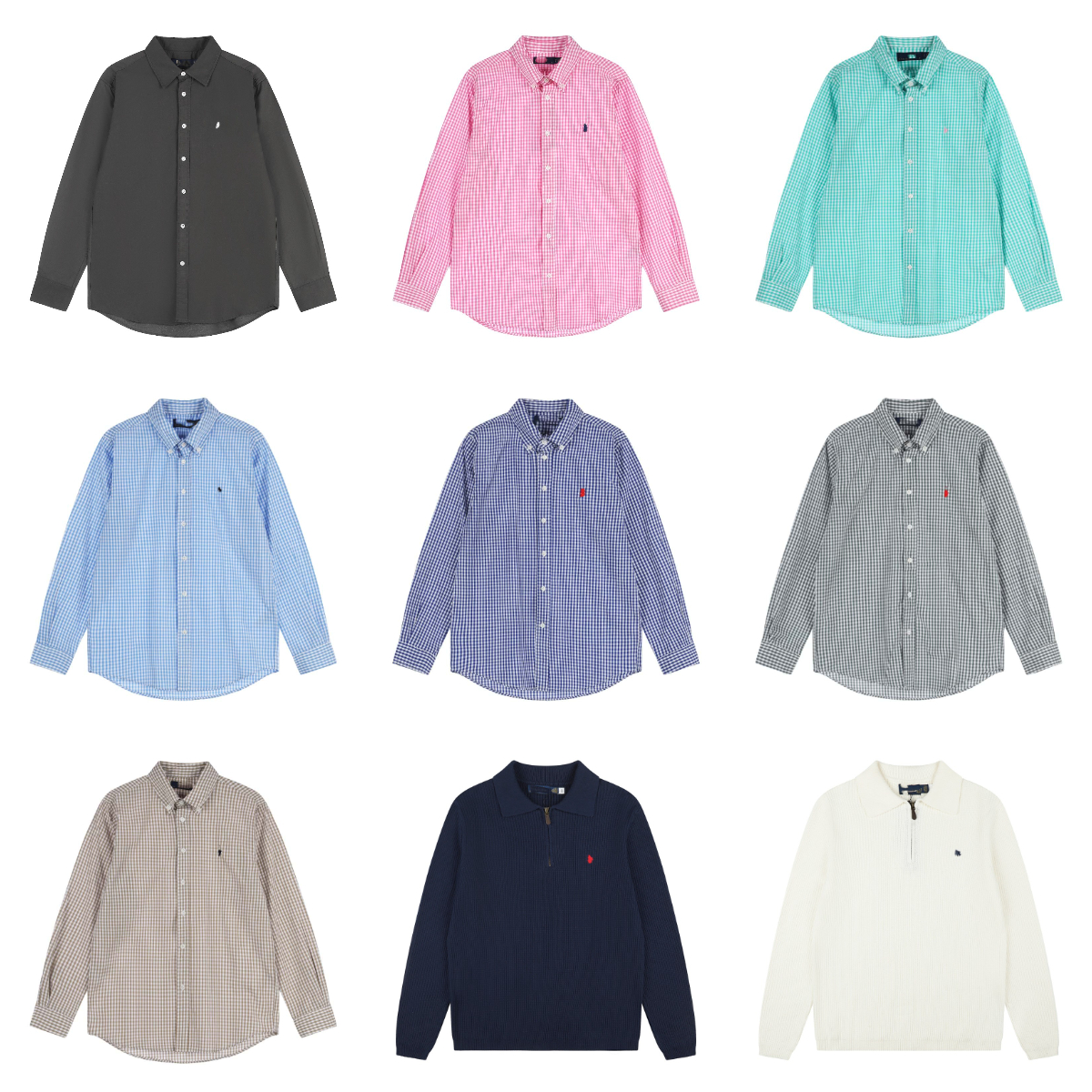 2026 New Polo shirt Men and Women Long Sleeve Shirt Embroidery Logo Lapel Collar Preppy Casual Loose Blouse Multiple Colors