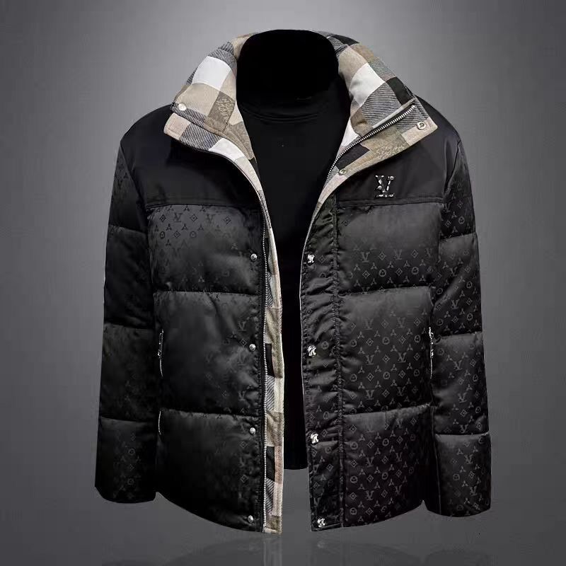 Trendy Autumn And Winter Stand-Collar Cotton Jacket, Thickened For Warmth, Casual Jacquard Design, 2025 New Collection, High-End Style