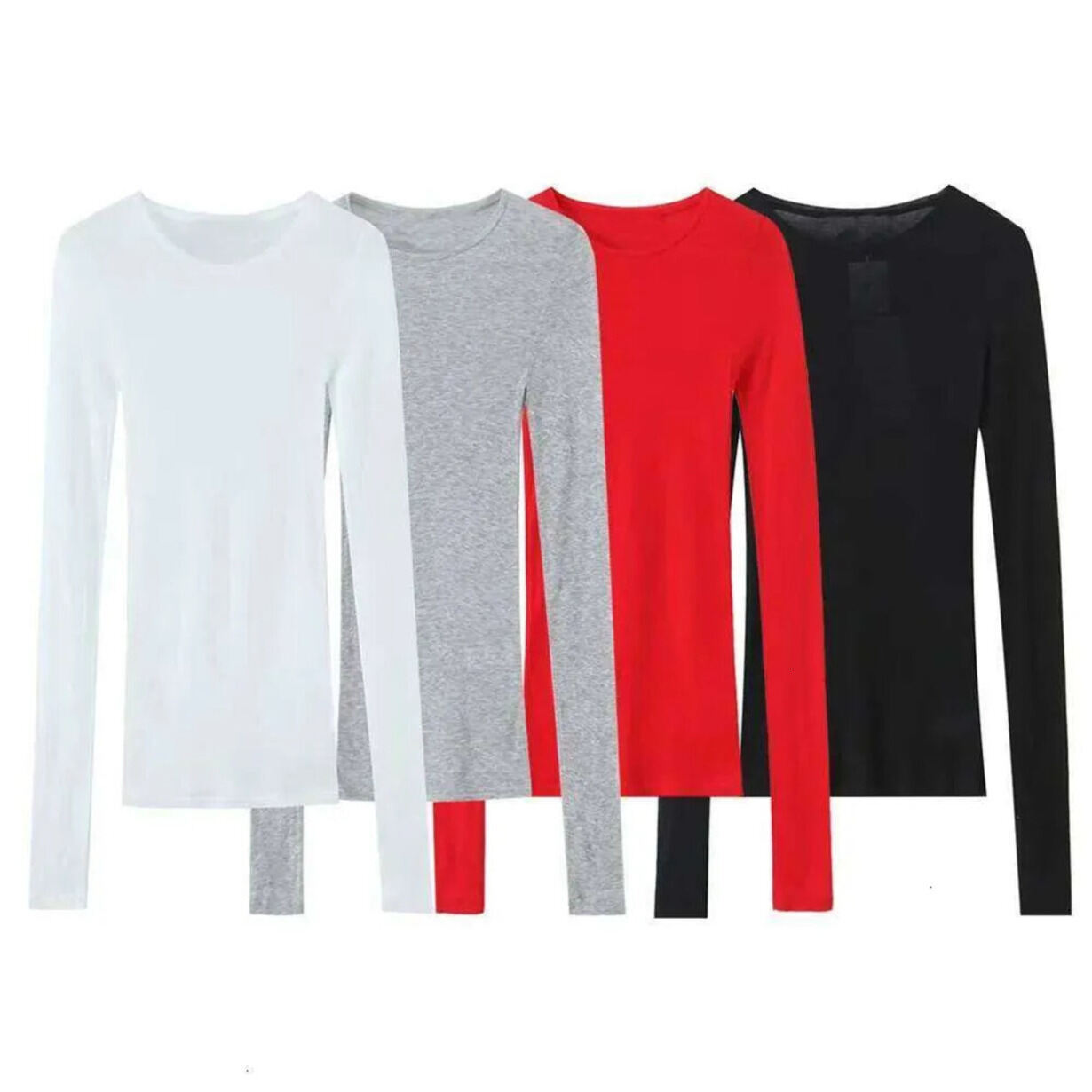 Stretchy Yoga Wear * Winter New Soft Breathable Product * Women's Commuting * Style Slimming Version Straight Soft Breathable Bottom Round Neck