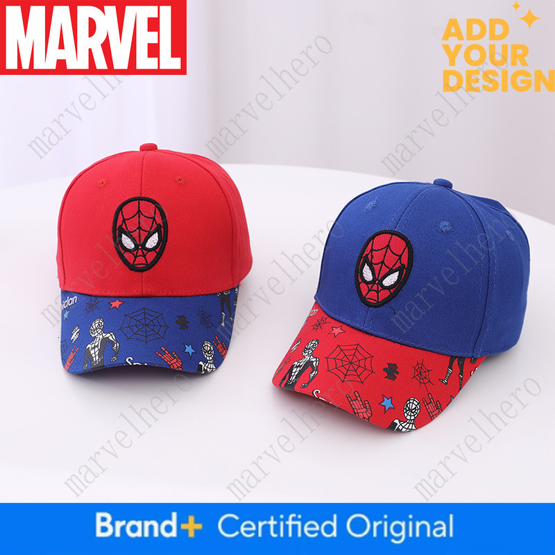 Marvel Children S Spider Man Cartoon Spring And Autumn New Iron Sun Hat Color Block Baseball Cap
