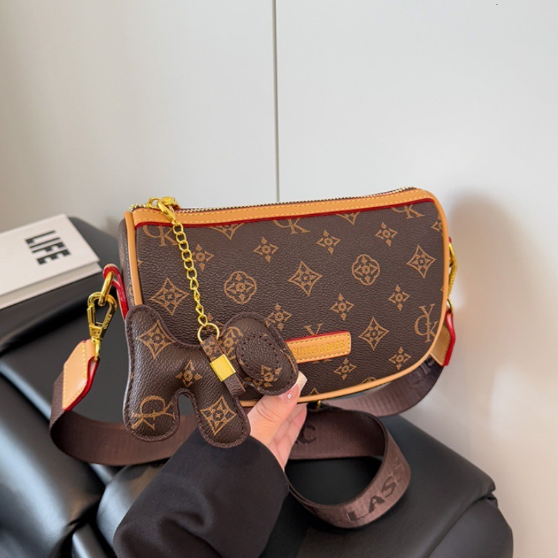 Luxury Brand Designer Old-style Lady's Crossbody Bag For Women, 2026 New Model, Women's Shoulder Bag With Wide Shoulder Strap, Round-shape