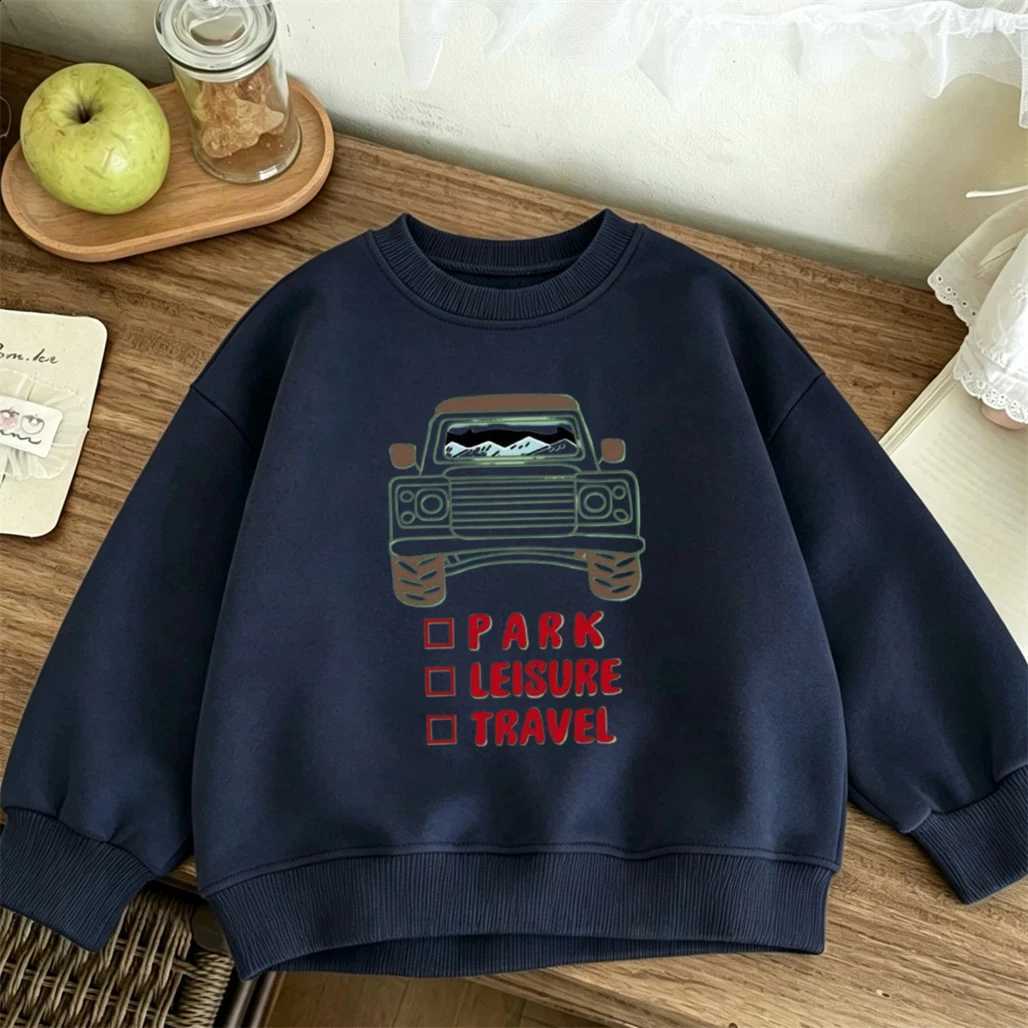 Plovers Trendy Long-sled Boys Hoodies Loose Casual Sports Wear Tops Toddler Round Neck Solid Color All-match SweatshirtsW260917