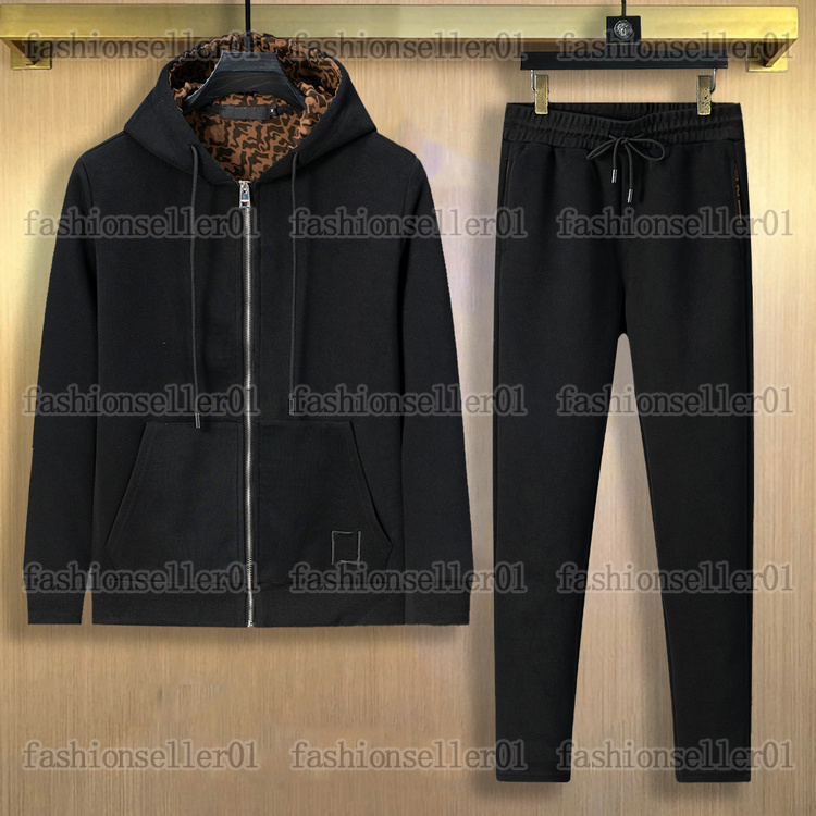 designer Mens Tracksuits jacket pants luxury sport suit sets geometric pattern inside embroidery drawstring trousers zip Cardigan casual coat hooded
