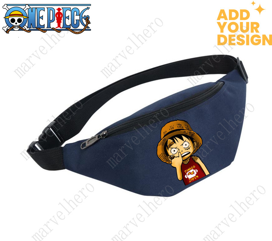 Cross-border anime One Piece merchandise: creative coin purses and waist bags, unisex sports phone pouches, available for drop shipping