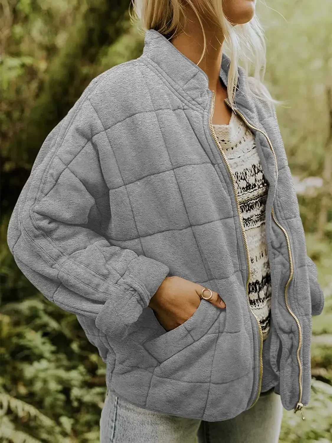 Black Spring Knitted Women Jacket Stand Keep Warm Thick Loose Coats Female Spring Casual Elegant Trendy Ladies Clothes H2609171