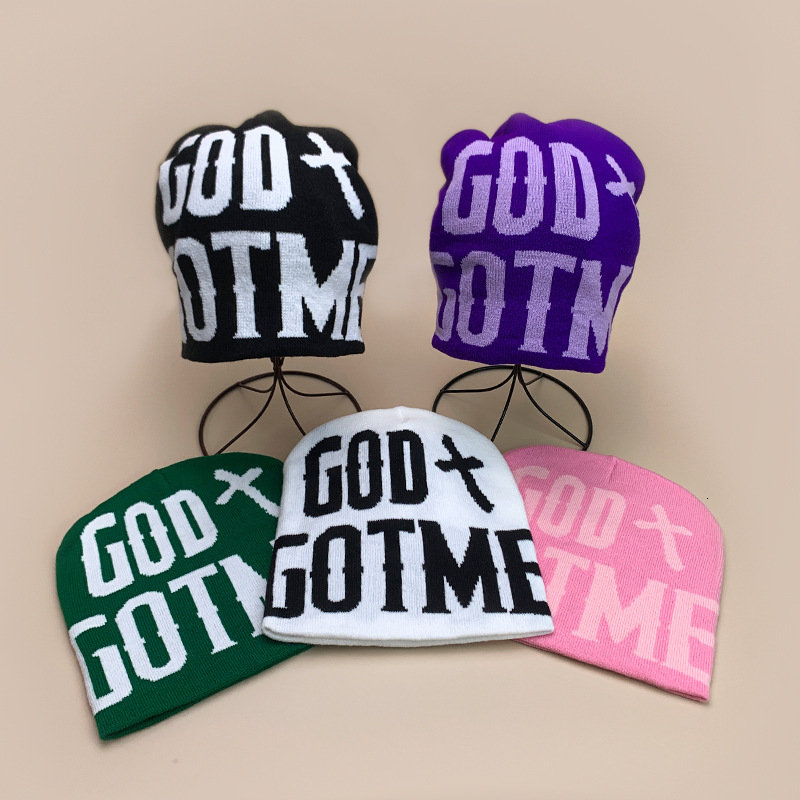 Luxury Cap Brand Designer Hat New Hip-Hop Skateboard GOD Letter Knitted For Men And Women, Color-Blocked, Warm, Outdoor Street Style Ins Pullover Ha