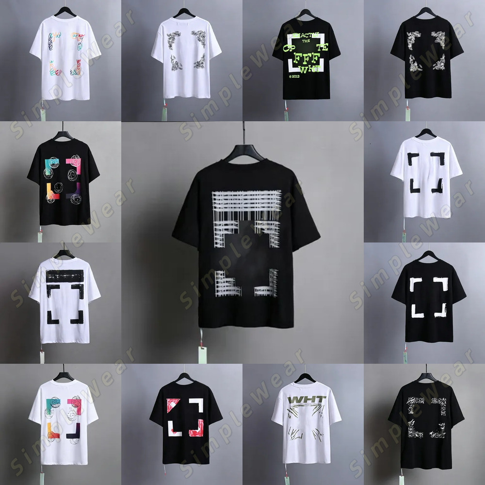 Off White T Shirt Mens Womens Offwhite T Shirt Luxury Designer Arrow Graphic Tee Letter Mens Sleeve Casual Street Graffiti Sweatshirt Short Off Whit