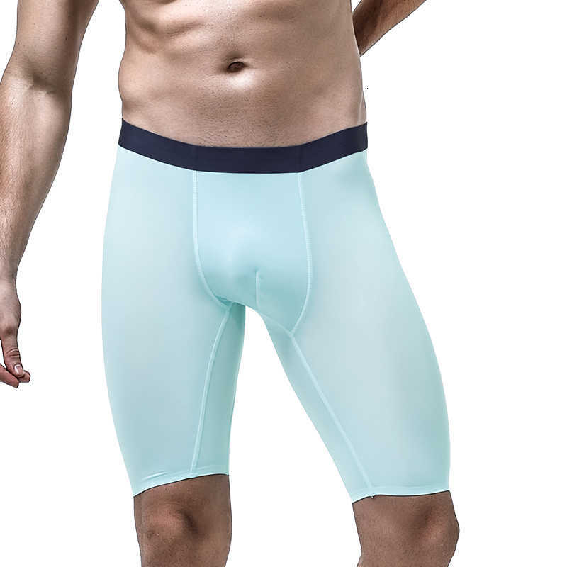 Sports Men's Underpants Underwear 5-Pack Men's Summer Ice Silk Quick-Drying Extended Anti-Wear Legs Plus Fat Loose Boxer Shorts D260918