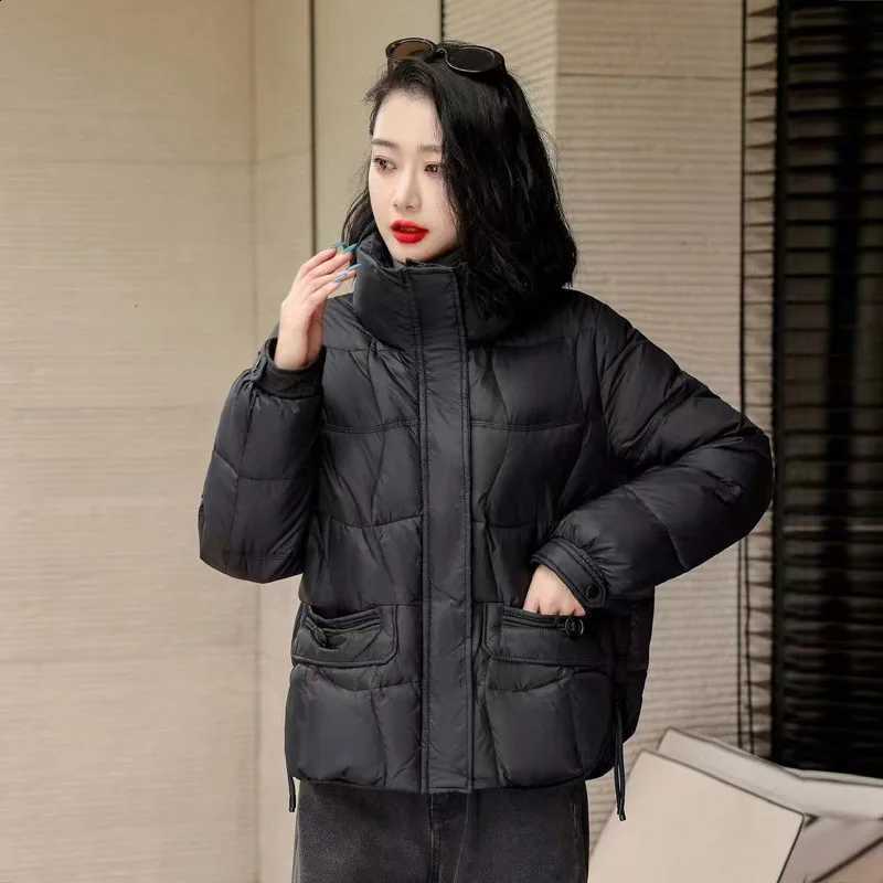New Women Short White Down Jacket Winter Stand Collar Warm Duck Feather Coats Fashion Outerwear JK-165 H260917