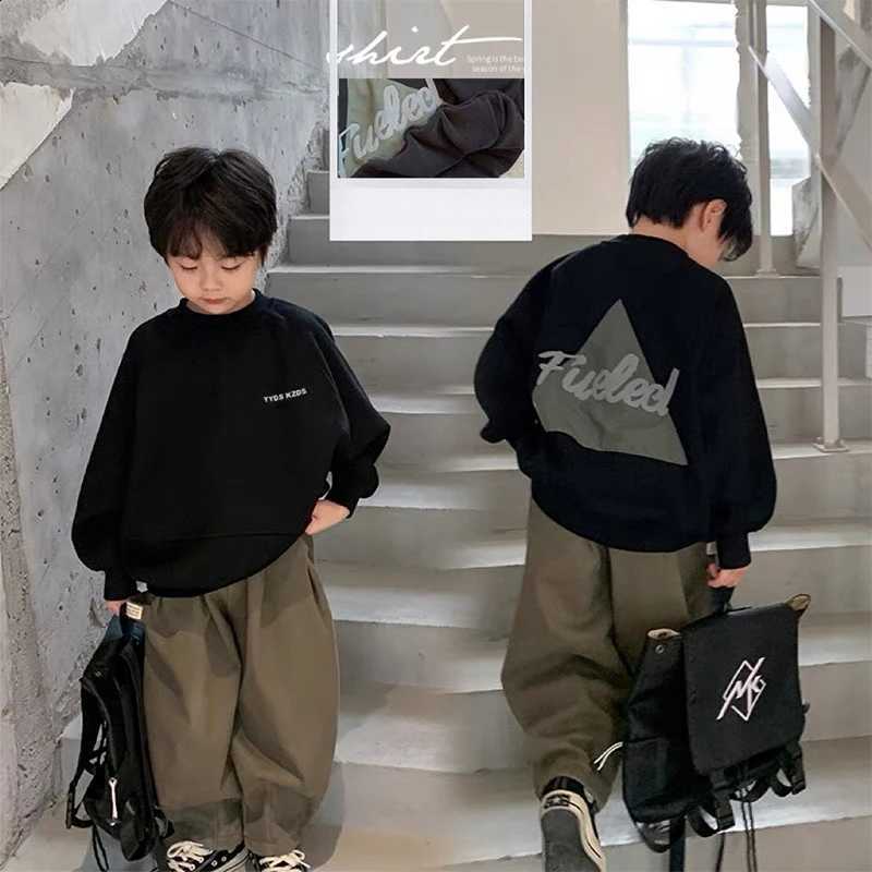 Casual Sweatshirts Boys Spring Kids Hoodies Children Long Sle Sport Shirts 2-12Years Teens Autumn Long Sle ClothingW260917