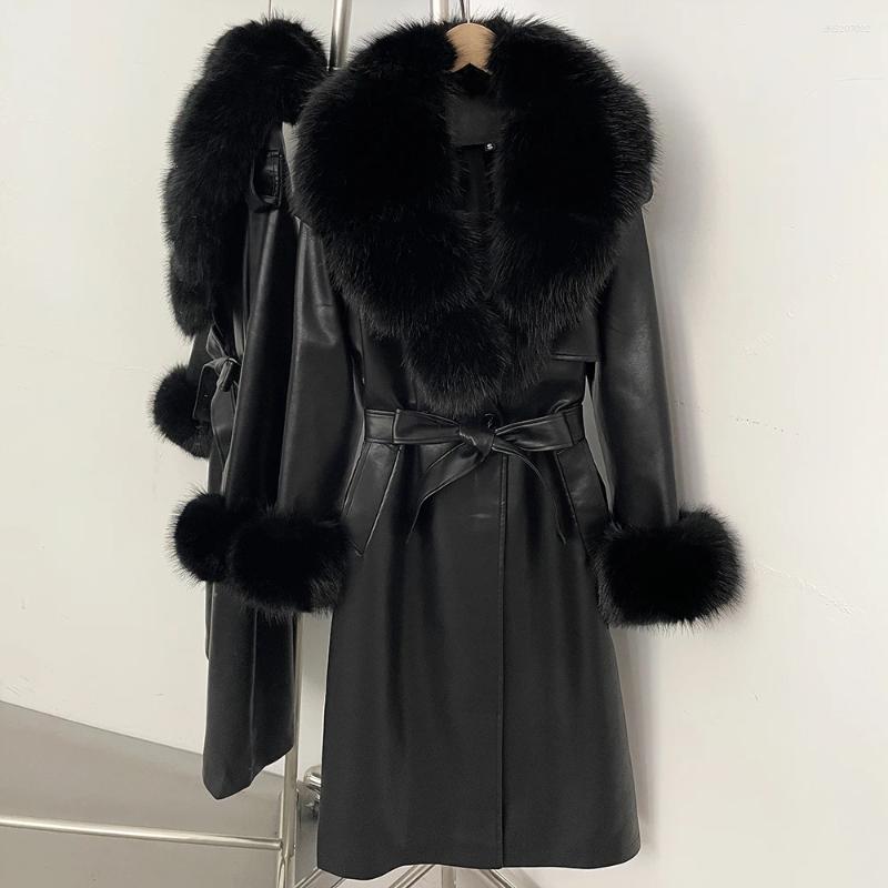 Leather Jacket Women Faux Clothes Lady With Fur For Coats Outerwear Women's Winter Spring
