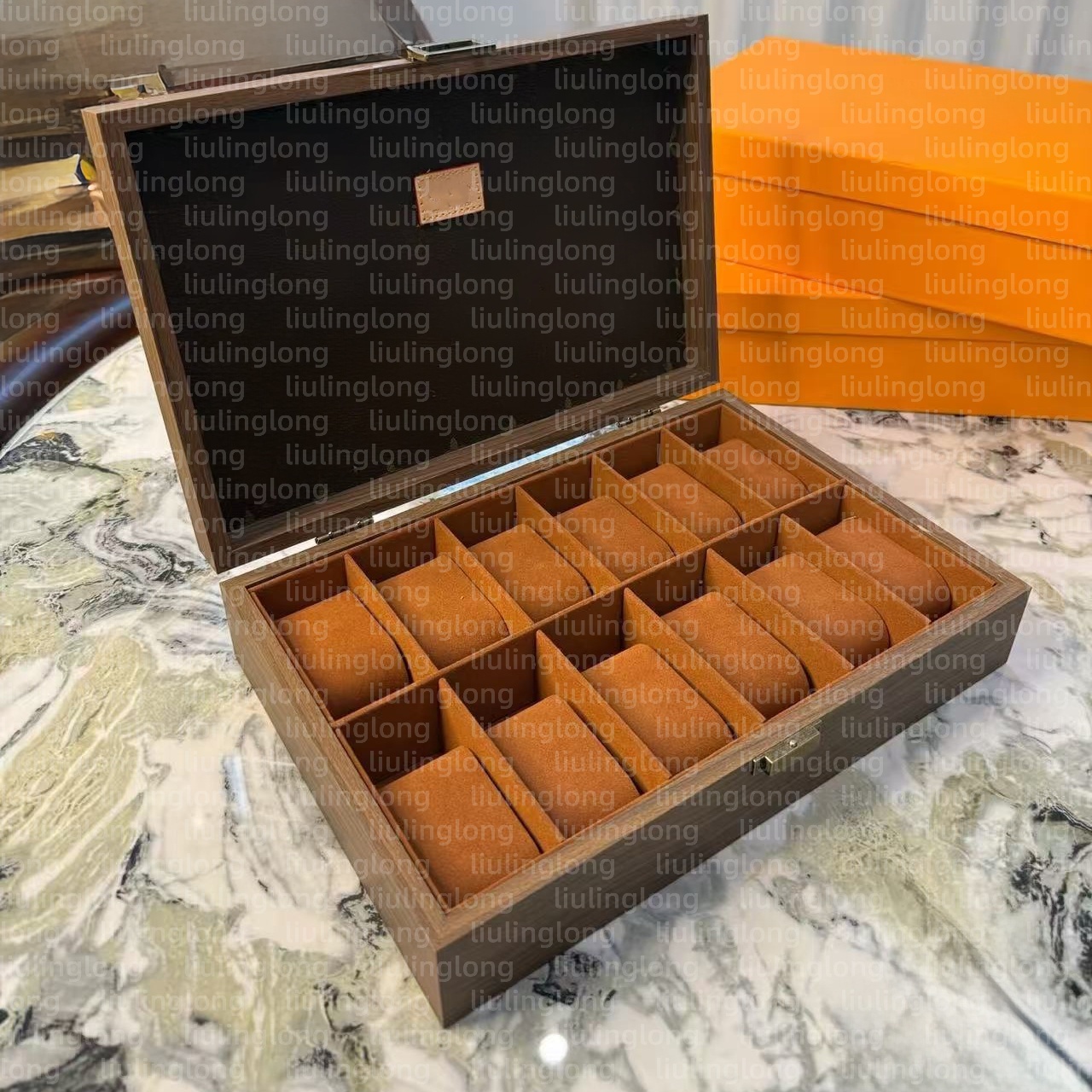 luxury watch box classic letters bracelet jewelry box designer tray ashtray leather earrings rings necklaces watch case packaging boxes monogram dep