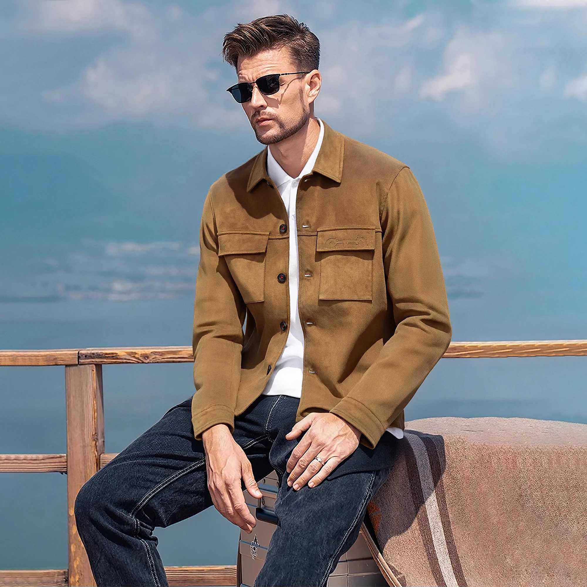 Men's Jacket Autumn Winter Classic Pocket Design Men's Long Slved Fashion Vintage Strt Style Button Design Men's Causal Coat S2609189