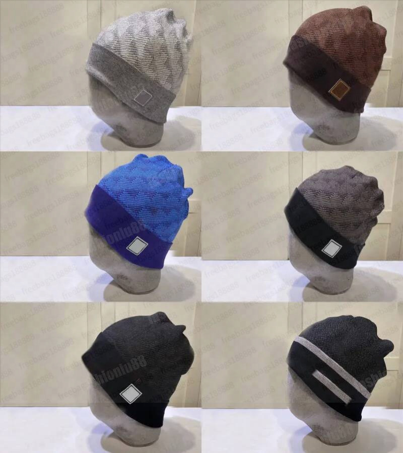 Winter hats for men beanie bonnet knitted skull cap casual autumn outdoor travel warm plaid designer hat designers women famous gorra black grey fa4