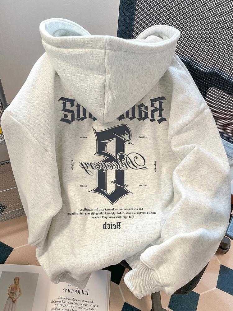 High American Christmas Street hoodie Jimo Stylish Hooded Autumn Winter Fleece Warm Trendy Brand High-end Casual Adult Men's Daily Versatile So