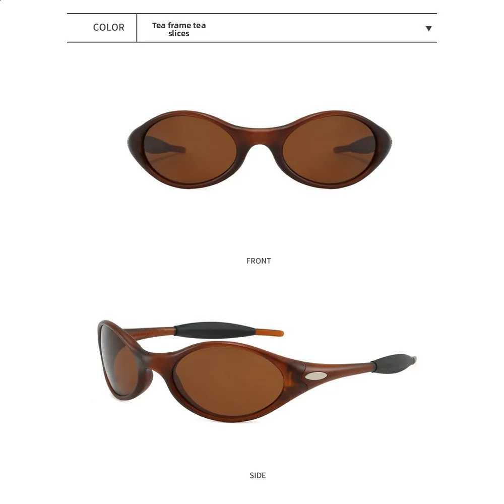 sunglasses 2026 y2k Euro-American polarized for men and women TR retro oval round frame outdoor cycling driving sunglasses. N260814