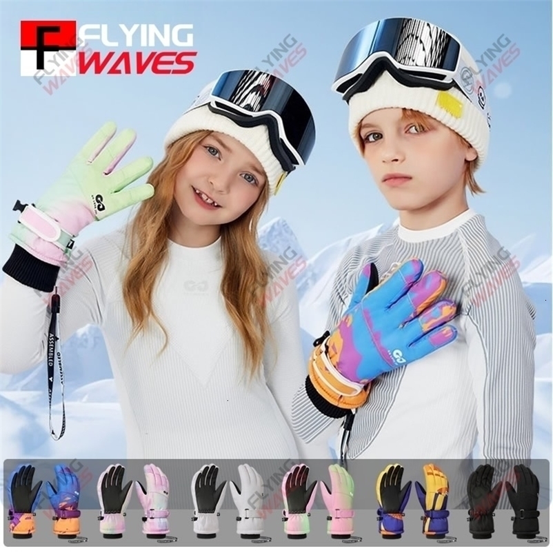 Children's Thinsulate Warm Ski Gloves for Boys Girls Windproof Waterproof Winter Snow Sports Cycling Snowboard 260917