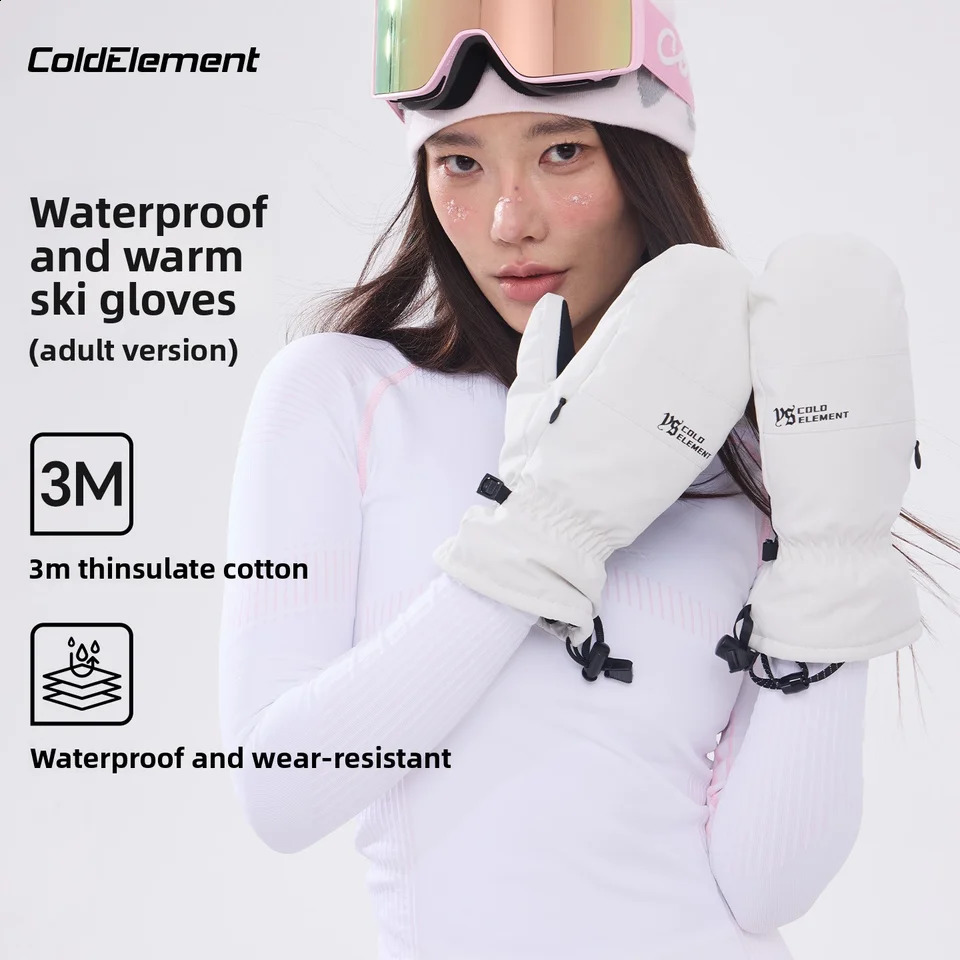 Coldelement Adult Ski Gloves Thick Warm Waterproof Durable Snow Playing Ski Gloves For Men And Women suitable For Winter Sports 260917