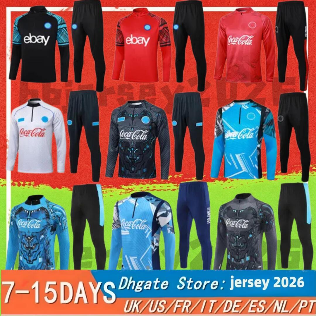 2026 2027 Napoli Politano Lindstrom Neres Hoylund Bruyne 25 26 Long sleeved Men's Children's Football Sportswear Casual Clothing S 2XL KID