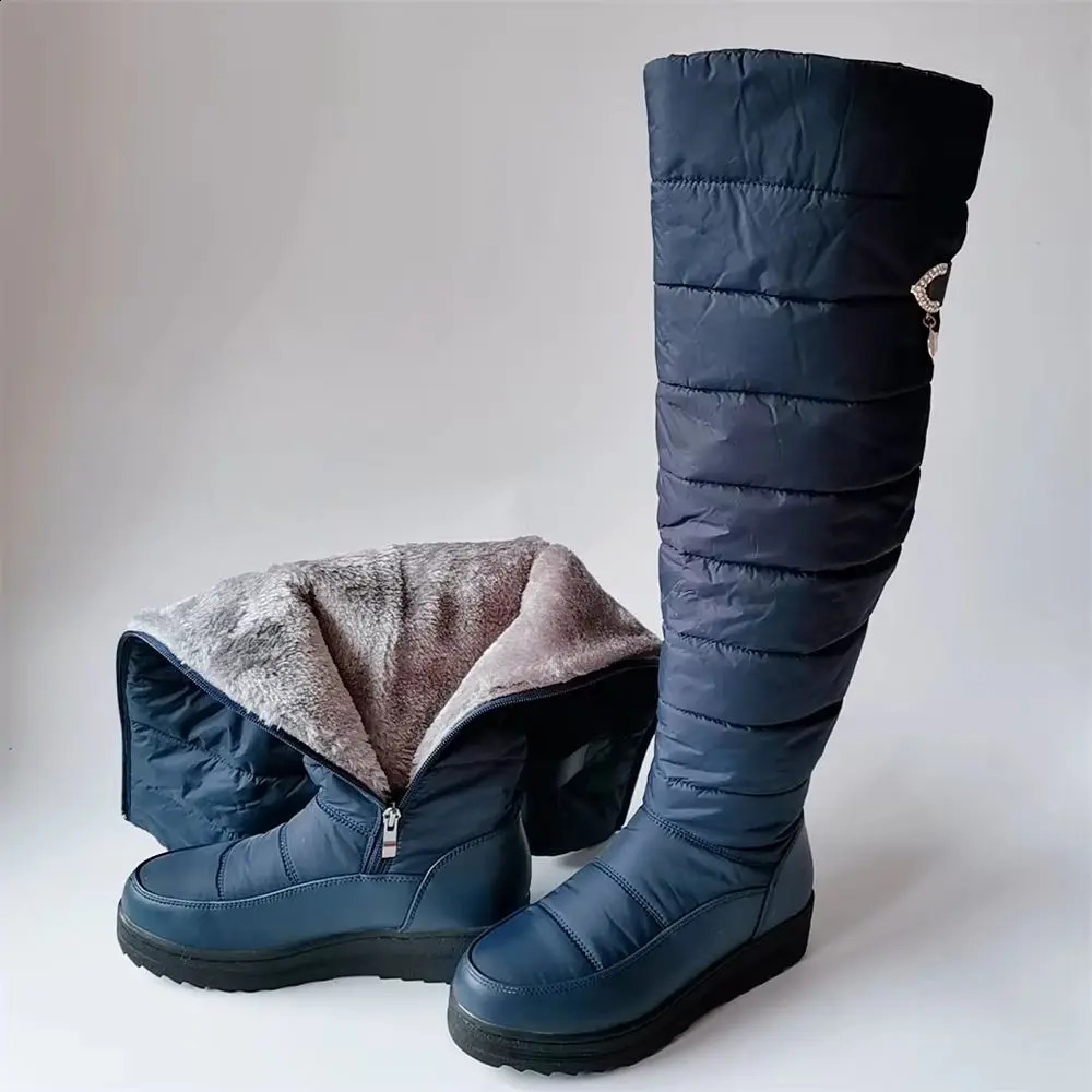 Down Warm Plush High Snow Boots Women Winter Shoes Platform Women's Over the Knee Boots Female Fashion Fur Waterproof Shoes 260917