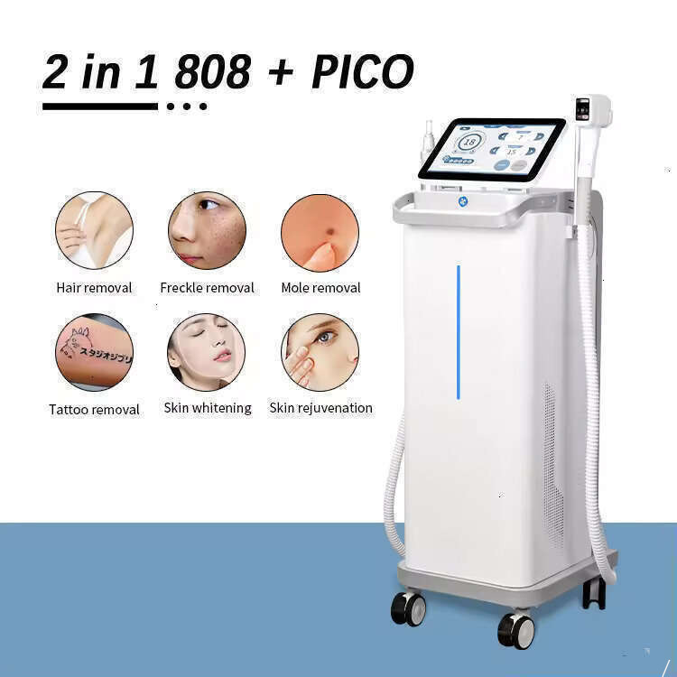 Safe & Strong Power Diode Laser 808 3 Wavelength Permanent Hair Removal Follicle Damage Machine 2 Handles Picosecond Tattoo Washing Non-Invasive Pic