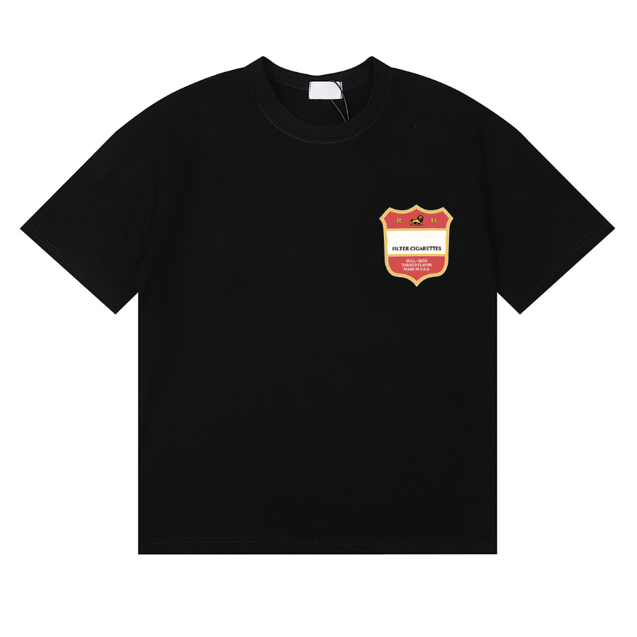 Rhuds Bandana Graphic T Shirt, Vintage Washed Heavy Cotton Crew Neck Tee Americana Luxury Streetwear Top Rhud Y2k Men Women High Street T Shirt Vint